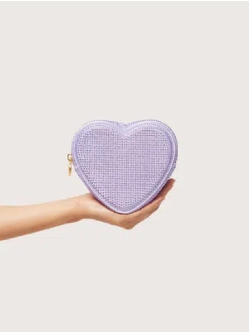 Stoney Clover Lane Heart Shaped Bag in Purple Crystal